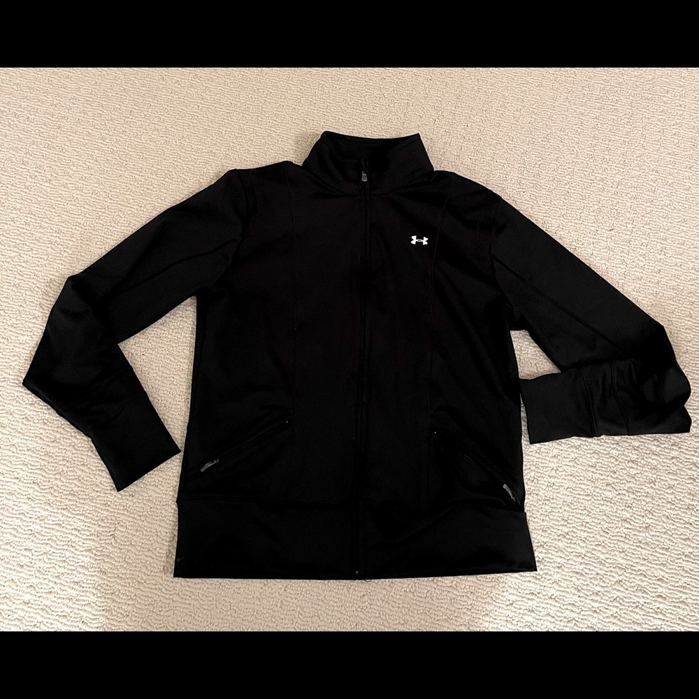 UNDER ARMOUR WOMENS M black full zip jacket